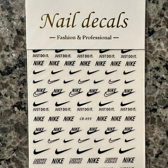 NIKE: BLACK Nail Decals NWT - Picture 4 of 6
